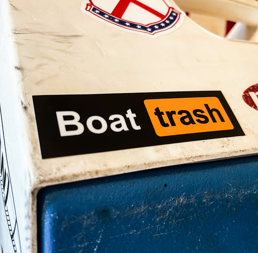 Boat trash Sticker