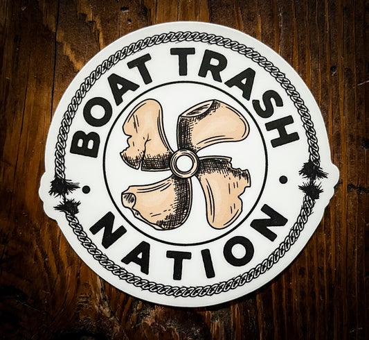 Boat Trash Nation Sticker